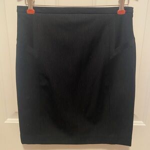 Express Black Pinstripe Pencil Skirt